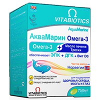 Аквамарин Омега-3, капс. 750 мг (547.5 мг) №60